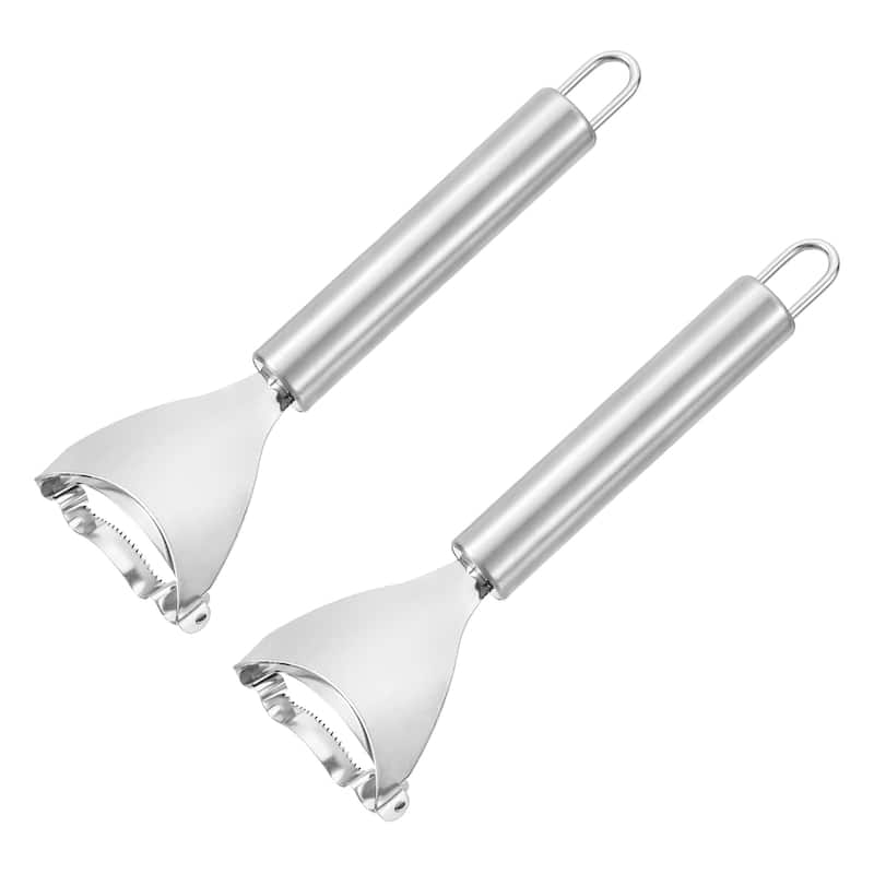 2pcs Corn Cob Peeler Stainless Steel Corn Stripper Tool Corn Remover Tool Silver