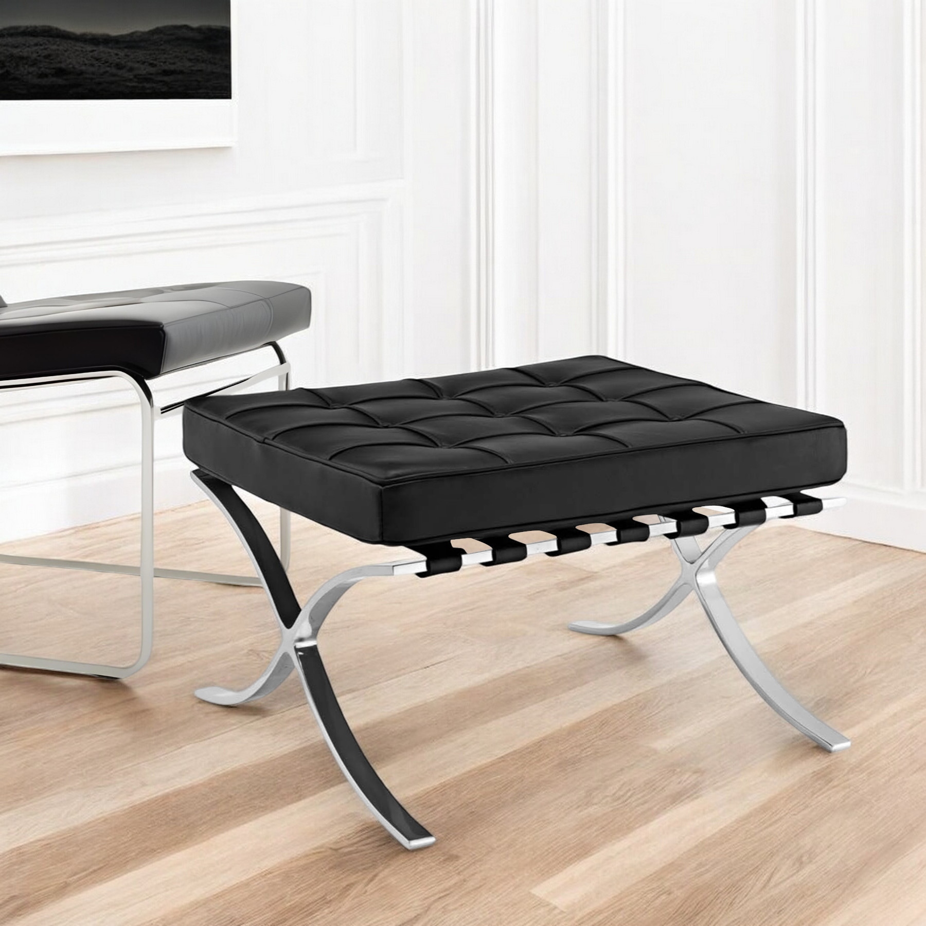 ^_^ 　NOANA ottoman Cabana Ottoman, Almond Long Hair Sherpa and Walnut