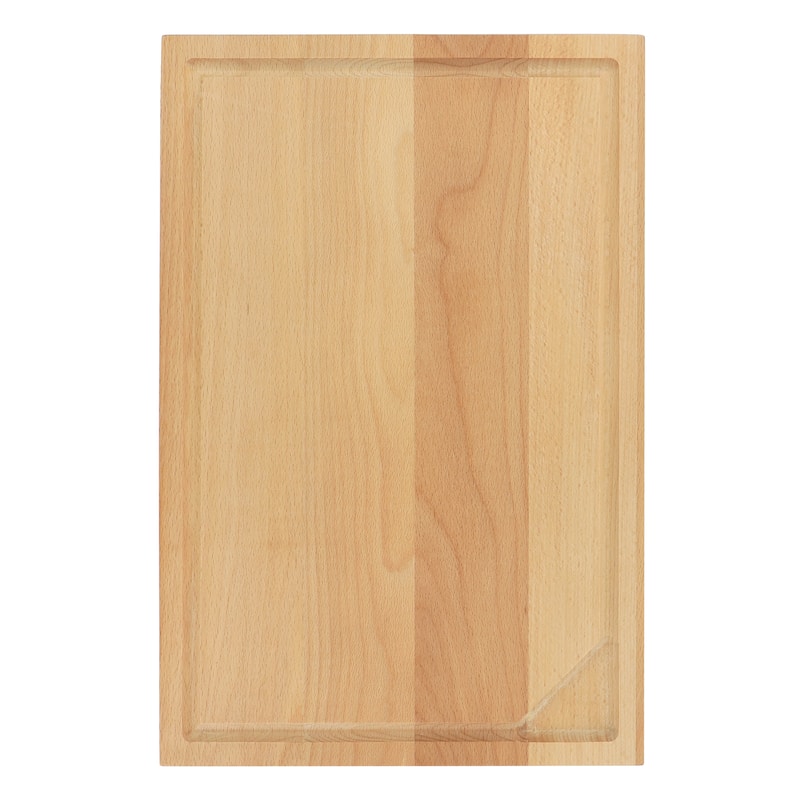 18 Inch x 12 Inch Beech Wood Reversible Rectangle Cutting Board with Juice Goove