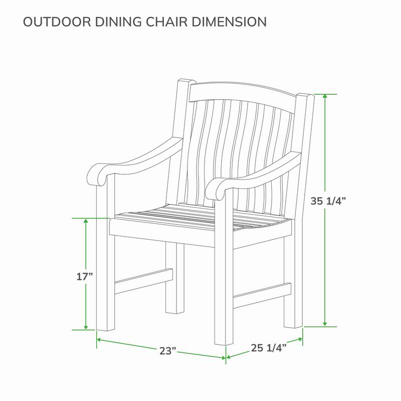 Cambridge Casual Leon 5-piece Teak Outdoor Dining Set