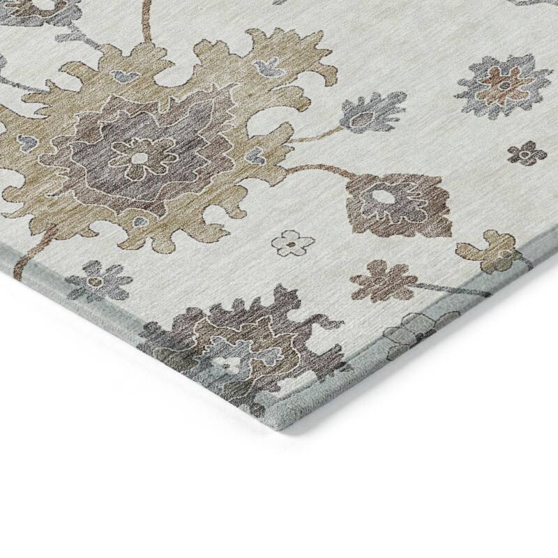HomeRoots Floral Traditional Rectangle Outdoor Rug