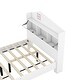 preview thumbnail 9 of 7, White Twin Size House Platform Bed, Storage Headboard, Storage Shelf, Funny Design