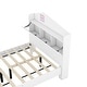 preview thumbnail 9 of 7, White Twin Size House Platform Bed with Storage House Shape Headboard