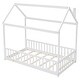 preview thumbnail 6 of 48, Twin Size Solid Wood House Bed with Guardrails for Toddlers