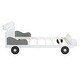preview thumbnail 6 of 7, White Pine Wood Car Platform Bed with Storage Shelves