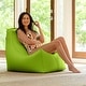 preview thumbnail 11 of 56, Jaxx Juniper Outdoor Patio Bean Bag Chair Lime