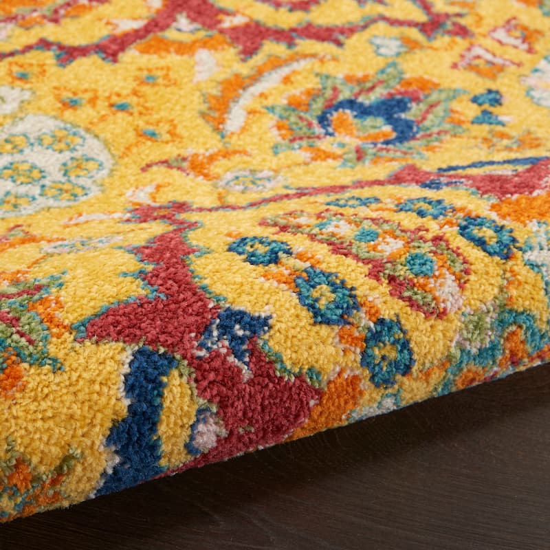 Nourison Allur Contemporary Boho Floral Medallion Area Rug