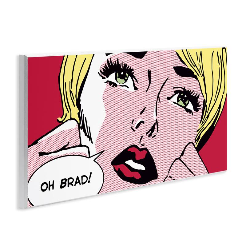 Stupell Iconic Pop Comic Woman Wall Plaque Art Design By Sheila B.