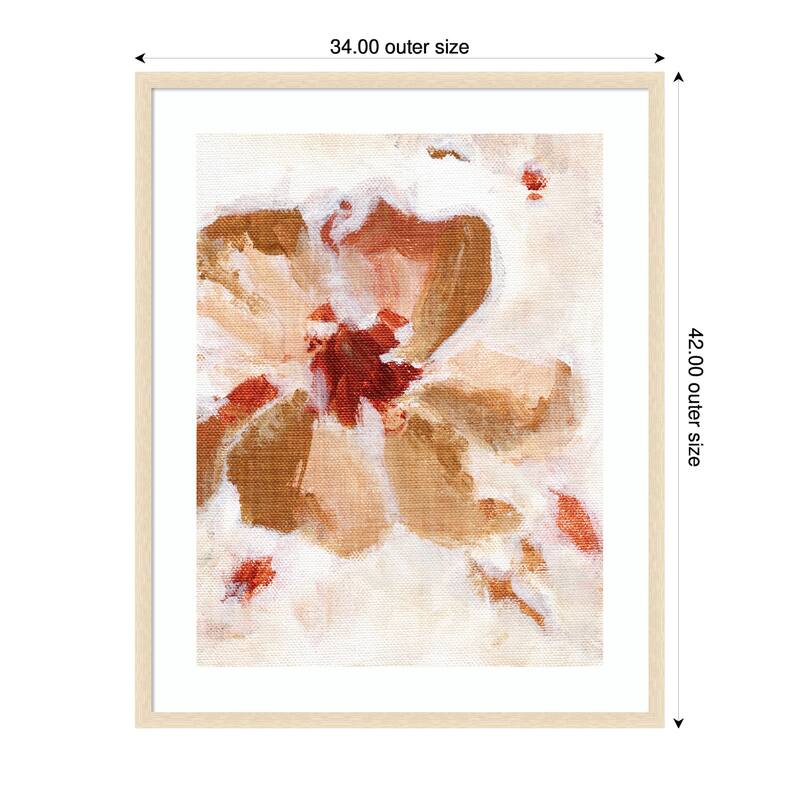 Kate and Laurel Framed Art Painterly Brown Blossom ll by Nikita Jariwala