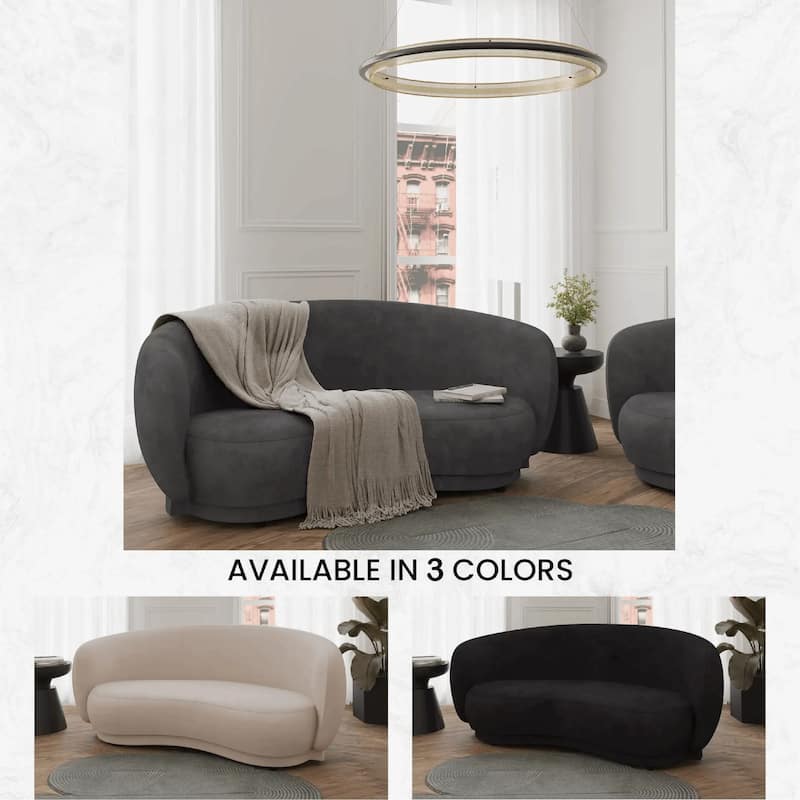 Faze 3 Seater Velvet Upholstered Solid Wood Frame Sofa with Plush Foam Cushions, No Assembly for Living Room, Home Office, Bed