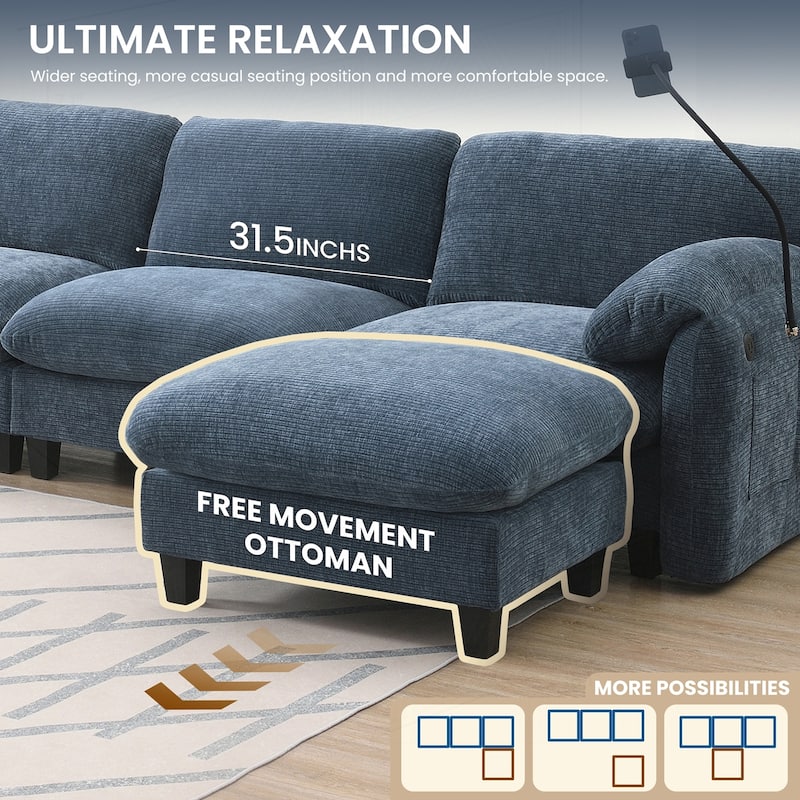 Luxurious Modular Sectional Sofa with Multiple Functionalities and Stylish Design