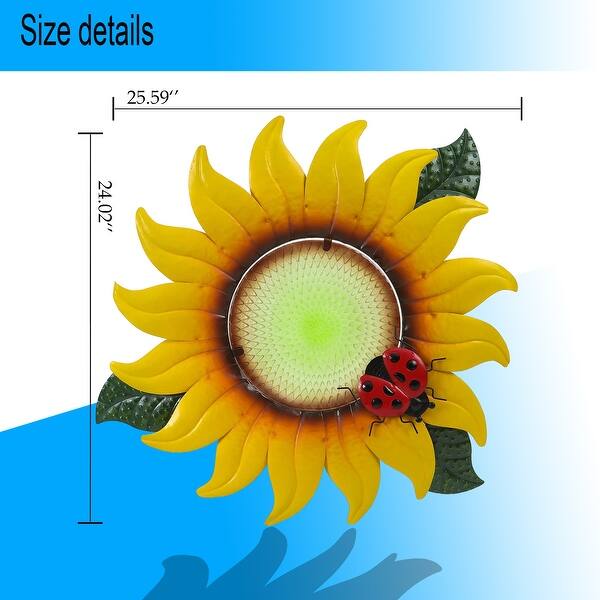 Sunflower Metal and Glass Outdoor Wall Decor On Sale Bed Bath
