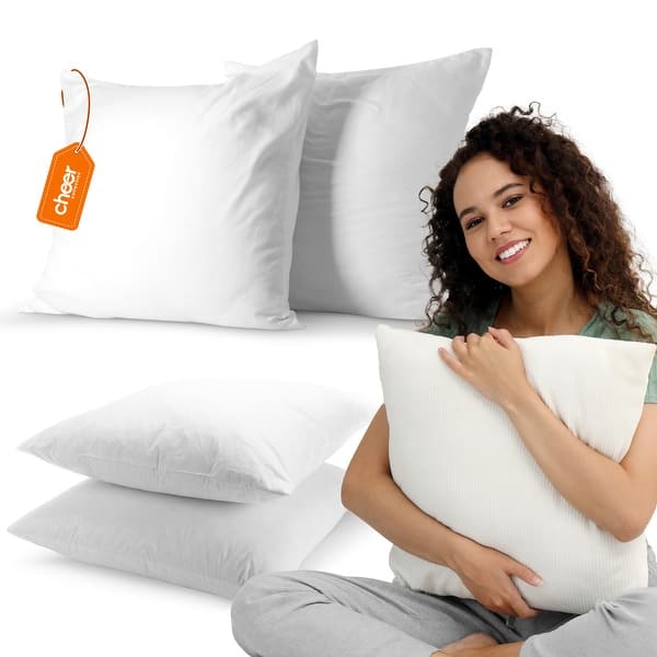 Cheer Collection Throw Pillows with Inserts (Set of 2) - 18x18