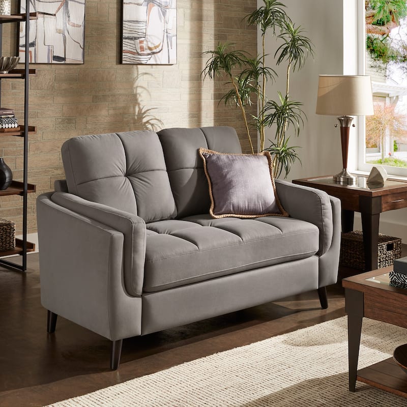 Dorelle 61" Wide Microfiber Arm Loveseat by iNSPIRE Q Modern