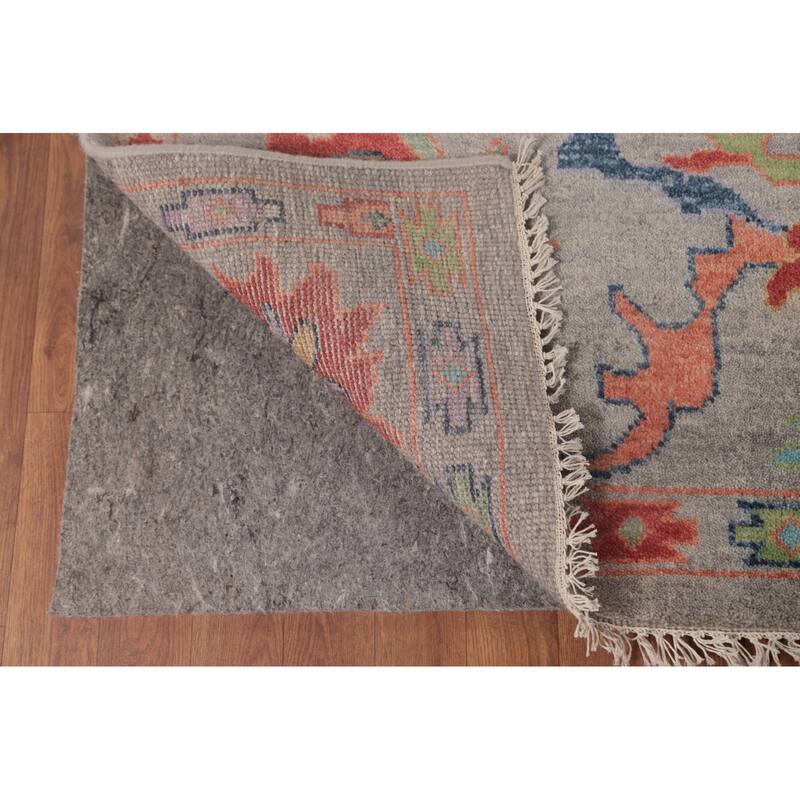 Floral Oushak Oriental Area Rug Handmade Living Room Wool Carpet - 8'9"x 12'3"