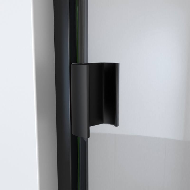 DreamLine Alliance Swing BG 30 in. W x 66 in. H Semi-Frameless Swing Shower Door in Matte Black and Clear Glass