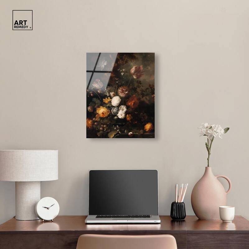 Shadowed Petal Secrets II Acrylic by Art Remedy, Ready to Hang