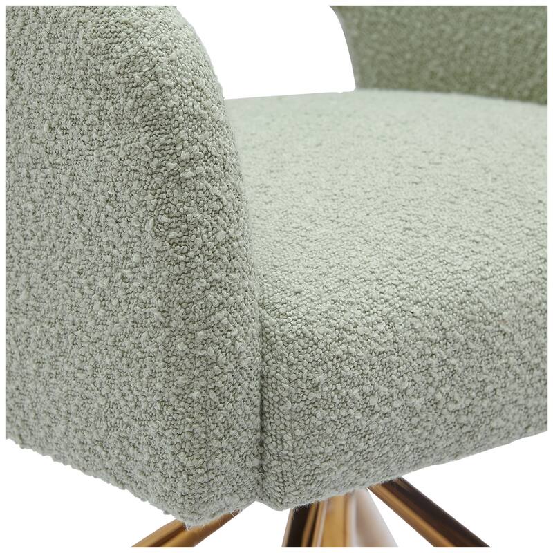 Boucle Polyester Upholstered Swivel Accent Chair - Stain Resistant (Set of 4)