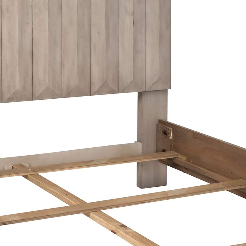 Emilia Pine Modern Panel Bed