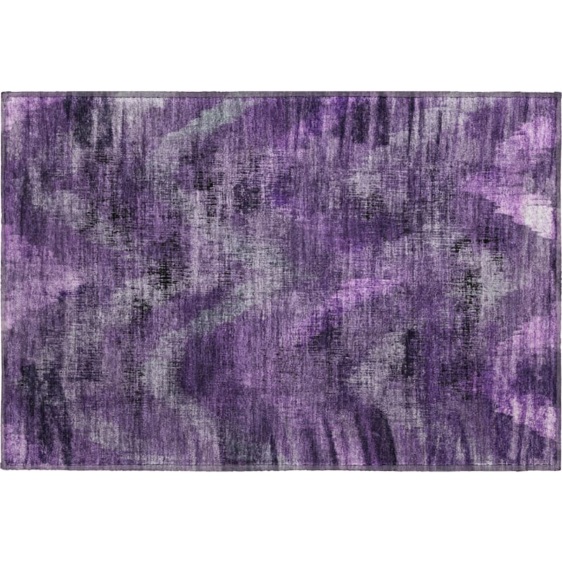 Premium Washable Super Soft Brushstrokes Modern V Mayfield Rug