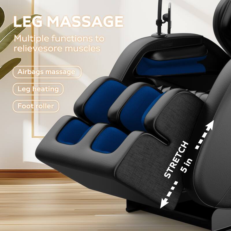 Massage Chair Recliner with Zero Gravity - Black