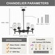 preview thumbnail 7 of 29, Modern Black Farmhouse Chandelier Dining Room Light Fixture Over Table Industrial Lighting for Living Room Foyer Kitchen