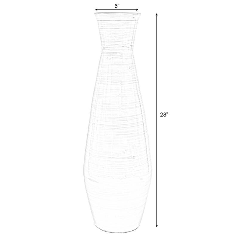 Uniquewise Classic Bamboo Floor Vase Handmade, For Dining, Living Room, Entryway, Fill Up With Dried Branches Or Flowers