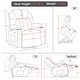 preview thumbnail 52 of 51, MCombo Large Power Lift Recliner Leather Chair with Massage, Heat, Cup Holders,Extended Footrest, Leather 7516