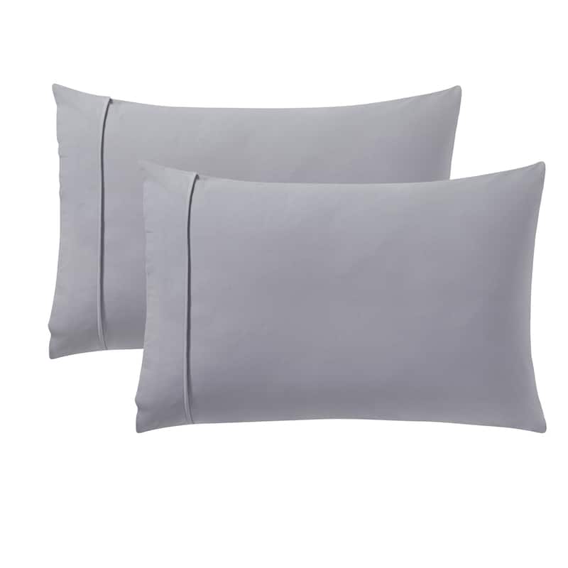 1500 Supreme Collection Microfiber Flannel Pillowcase 2 Pack - Standard - Silver