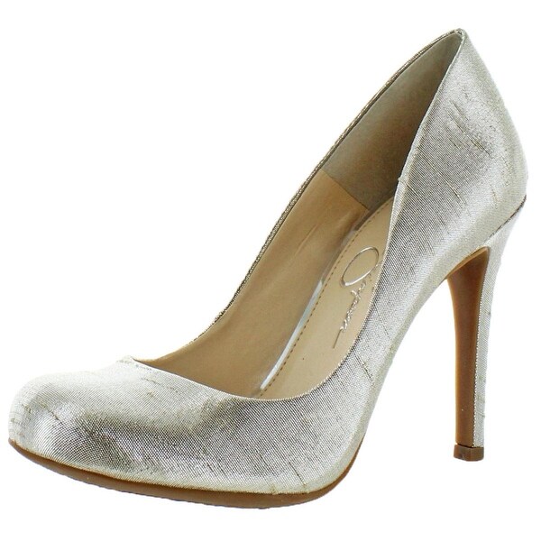 jessica simpson silver pumps