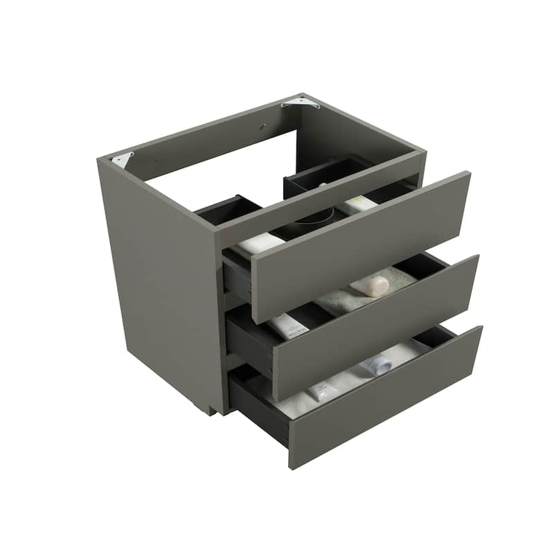 (Base Only) Floor Cabinet Vanity Base with 3 Drawers