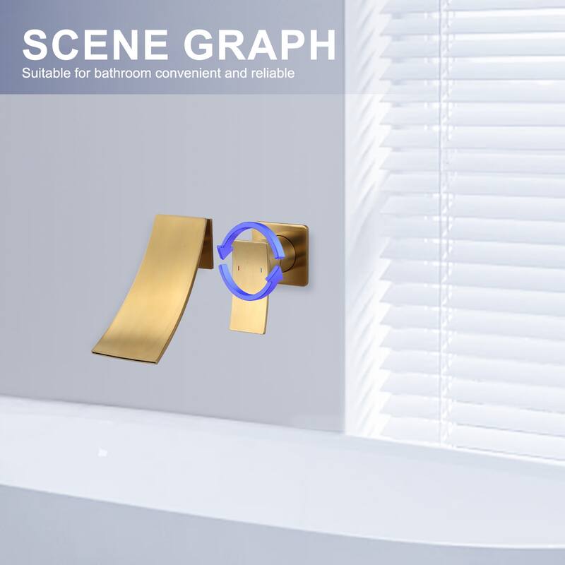 WOWOW Single Handle Wall Mounted Bathroom Basin Faucet