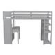 preview thumbnail 11 of 17, Twin size Loft Bed with Desk, Storage Drawers and Stairs, Grey