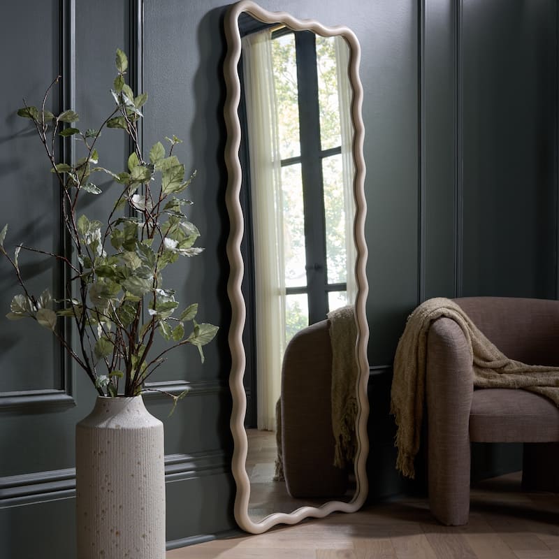 SAFAVIEH Home Izara 24-inch, Wood Full Length Mirror - 24"W x 2"D x 63"H