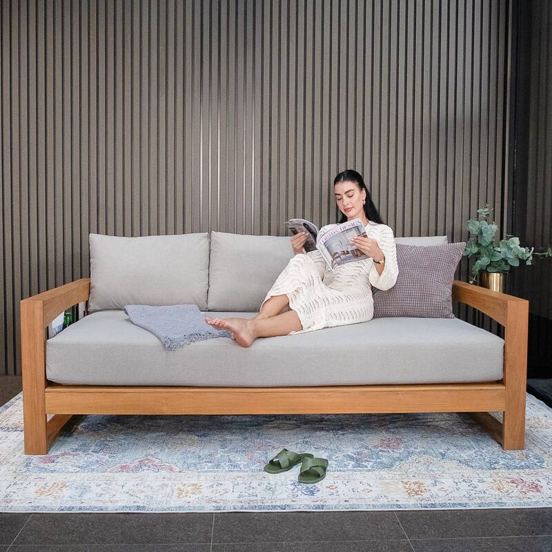 Cambridge Casual Napa Teak Outdoor Patio Daybed with Cushion