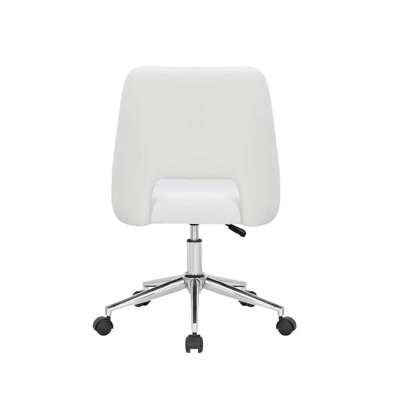 Porthos Home Krew Office Chair, PU Leather Upholstery, Roller Wheels