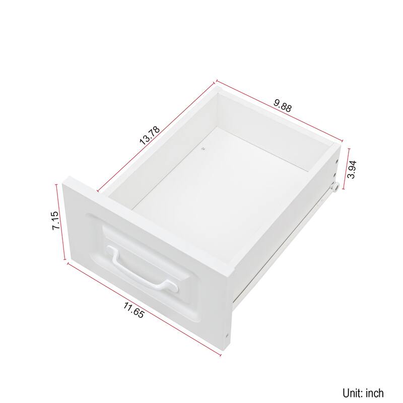 Roomfitters L-Shaped Corner Computer Desk with Hutch, Drawers & Bookshelf, 2-in-1 Home Office Study Table