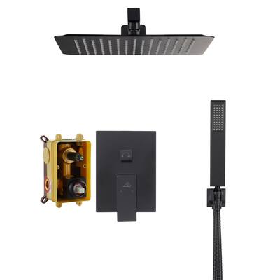 2 Function 10-inch Wall Mounted Dual Shower Heads Shower System