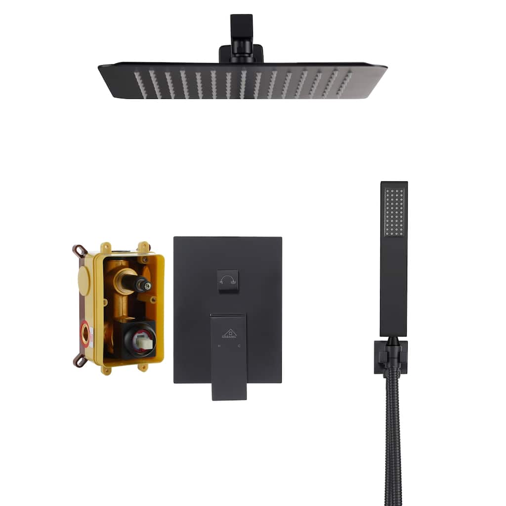 2 Function 10-inch Wall Mounted Dual Shower Heads Shower System