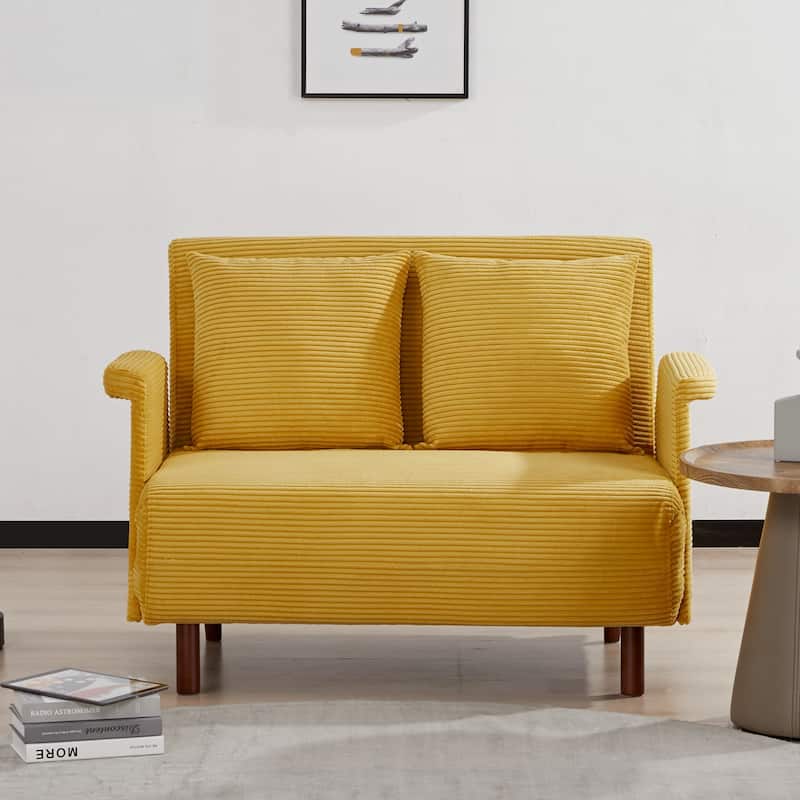 Artdeco Home - Boston & Cypress Convertible Futon Chair - Yellow - Twin