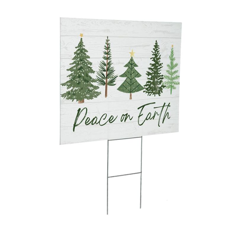 Shades of Green Yard Sign - 24" x 18" - Multicolor
