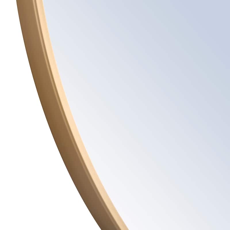Strick & Bolton Prine 24-inch Metal Frame Round Mirror
