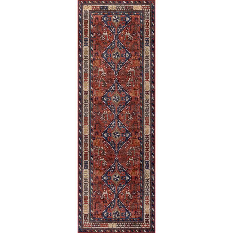 Nuloom Damaris Splashguard Medallion Machine Washable Area Rug
