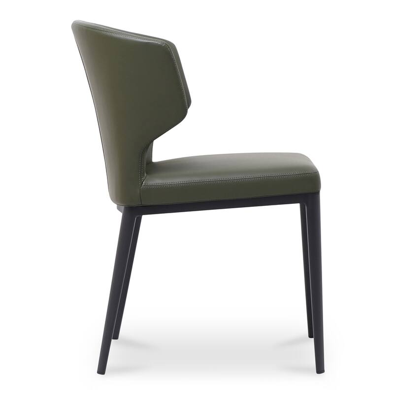 NADAAL STUDIOS Lyra Dining Chair, Barrel-Style Back, Iron Frame, Warm Beige Upholstery - Set of 2