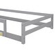 preview thumbnail 30 of 28, Twin Size Wood Bed Frame with House-shaped Headboard Floor bed with Fences