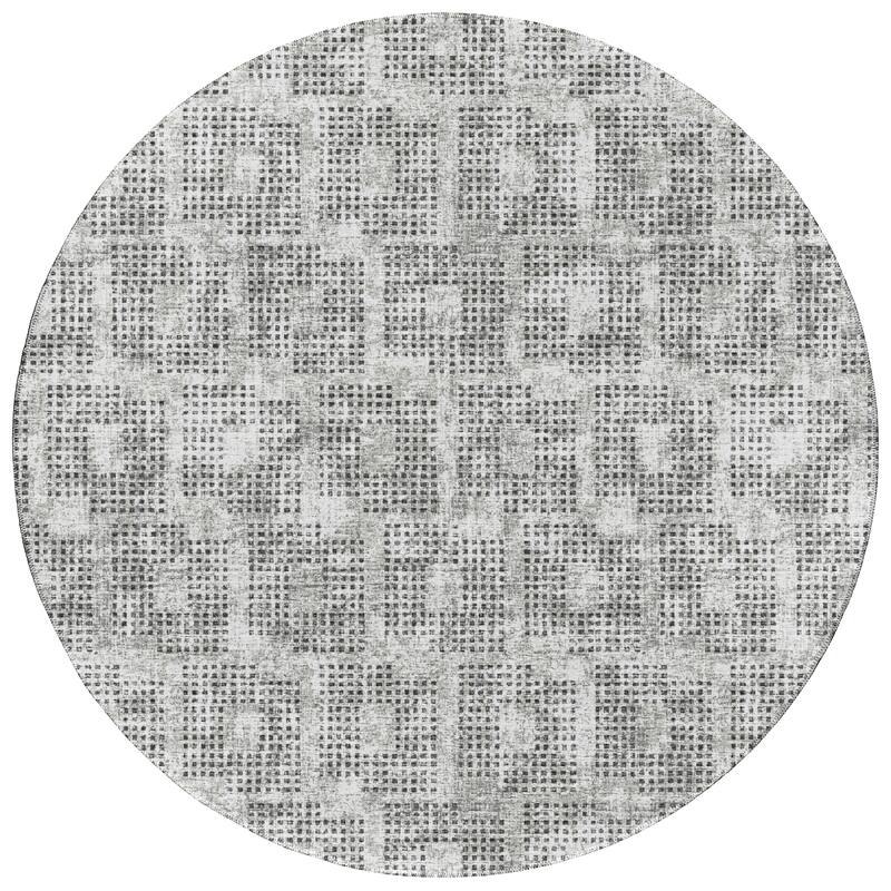 Indoor/ Outdoor Eleanor Modern Houndstooth Washable Rug