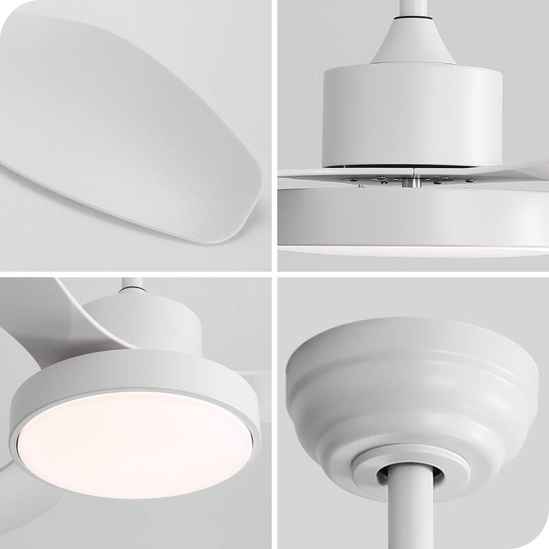 47" Modern Dimmable LED Ceiling Fan with Light and Remote