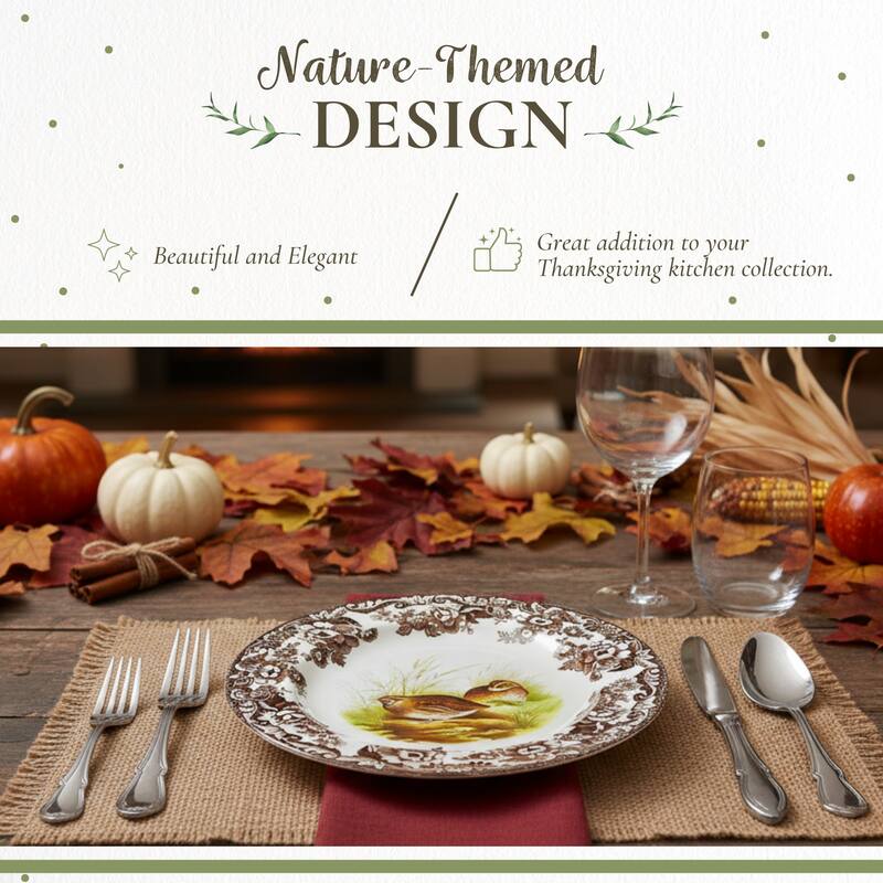 Spode Woodland Dinner Plate Birds Motif - 10.5