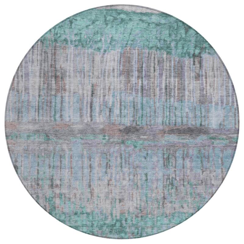 Machine Washable Indoor/ Outdoor Modern Ombre Chantille Rug