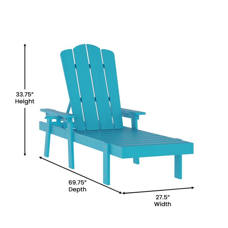 Indoor-Outdoor Adjustable Adirondack Lounger with Fold Out Cupholder